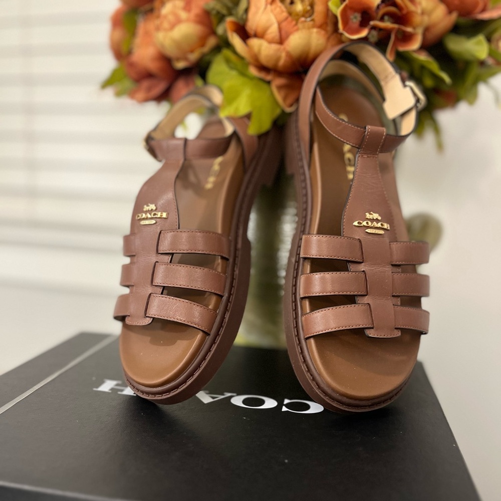 COACH Leather Sandals (NWOT)